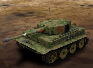 wwii german tiger tank 3d max