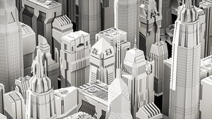 buildings tower polys 3D model