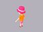 Мультфильм Мужской Персонаж Rigged 060
