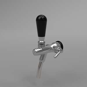 3D interior draft beer faucet