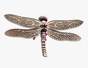 Dragonfly sculpture 3D model