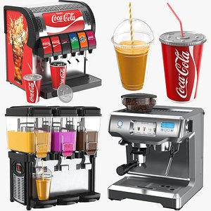 Three Detailed Drinks Dispensers