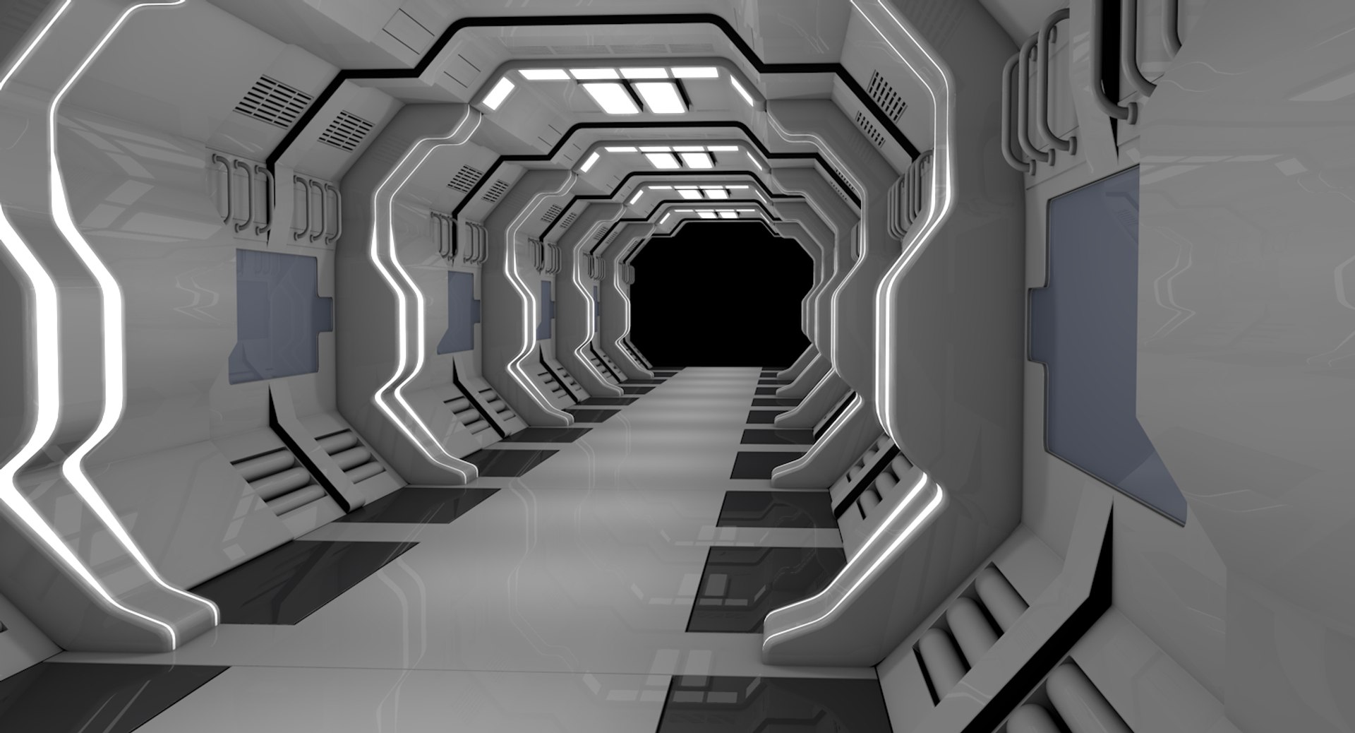 Sci Fi Corridor 3D Model - TurboSquid 1816011