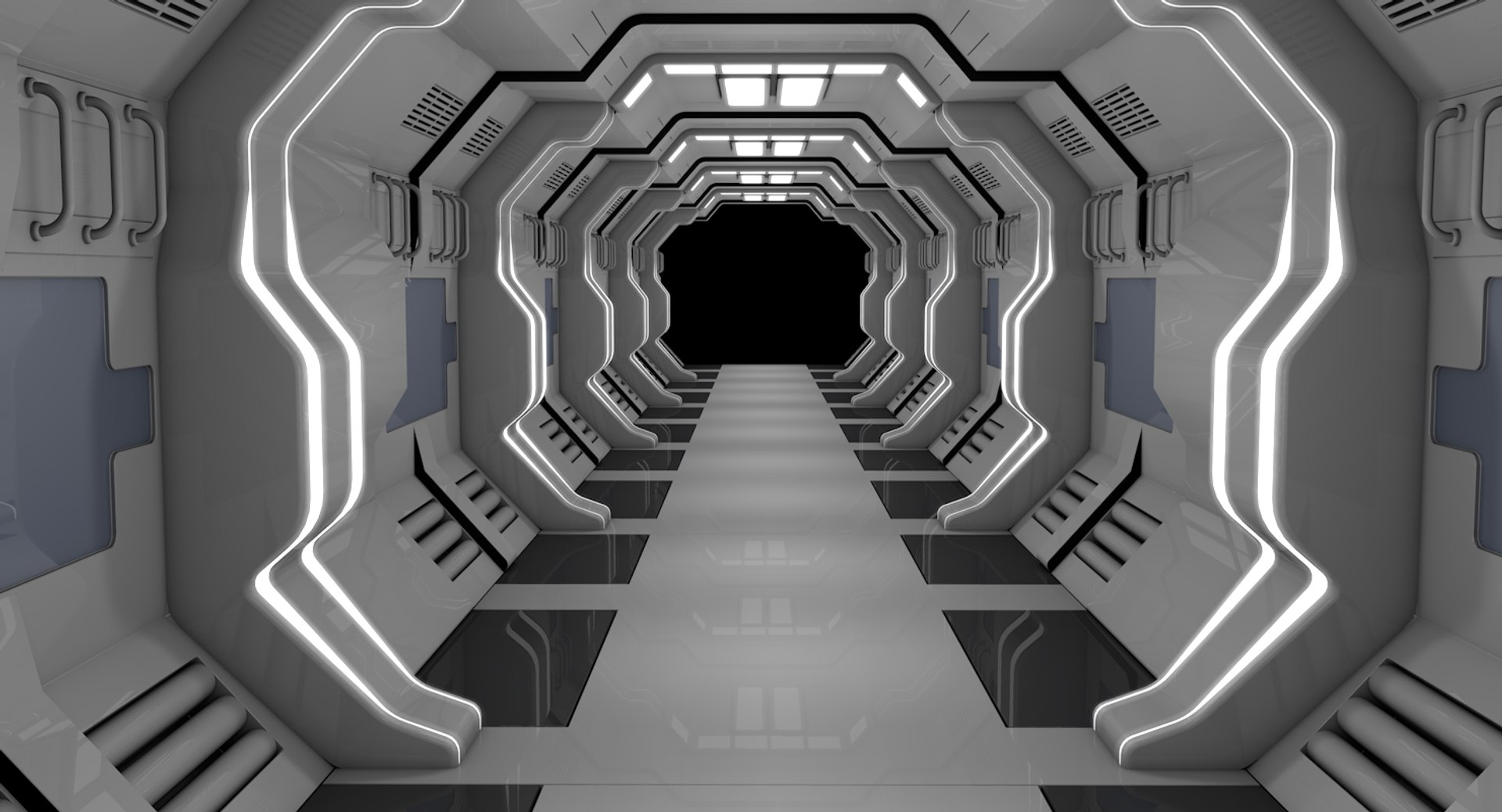 Sci Fi Corridor 3D Model - TurboSquid 1816011