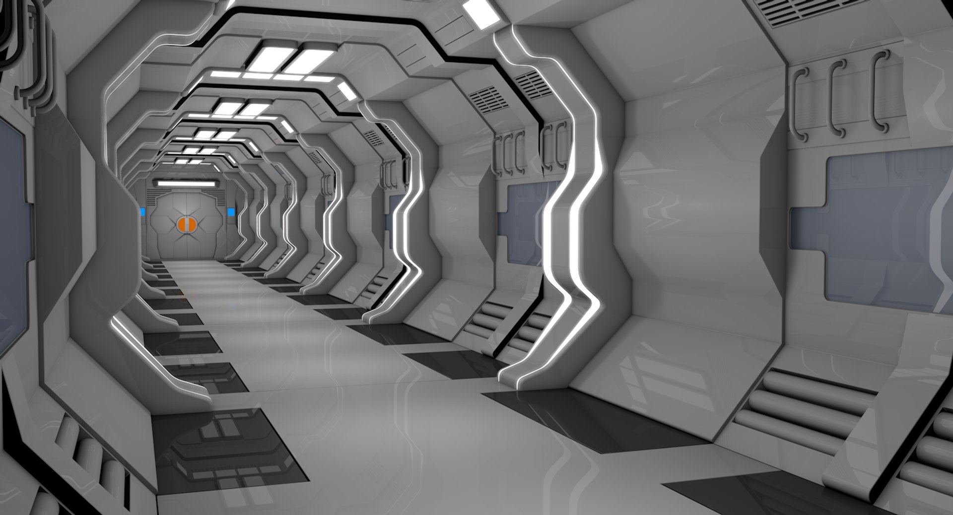 Sci Fi Corridor 3D Model - TurboSquid 1816011