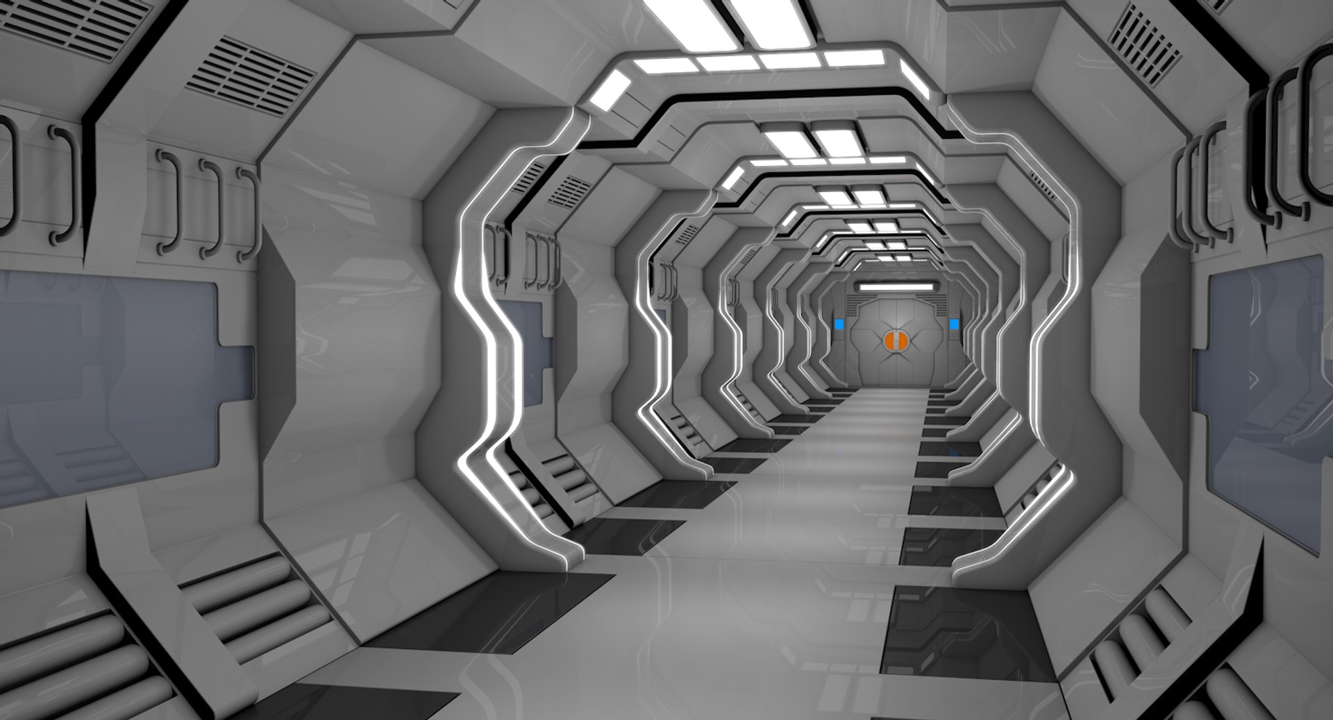 Sci Fi Corridor 3D Model - TurboSquid 1816011