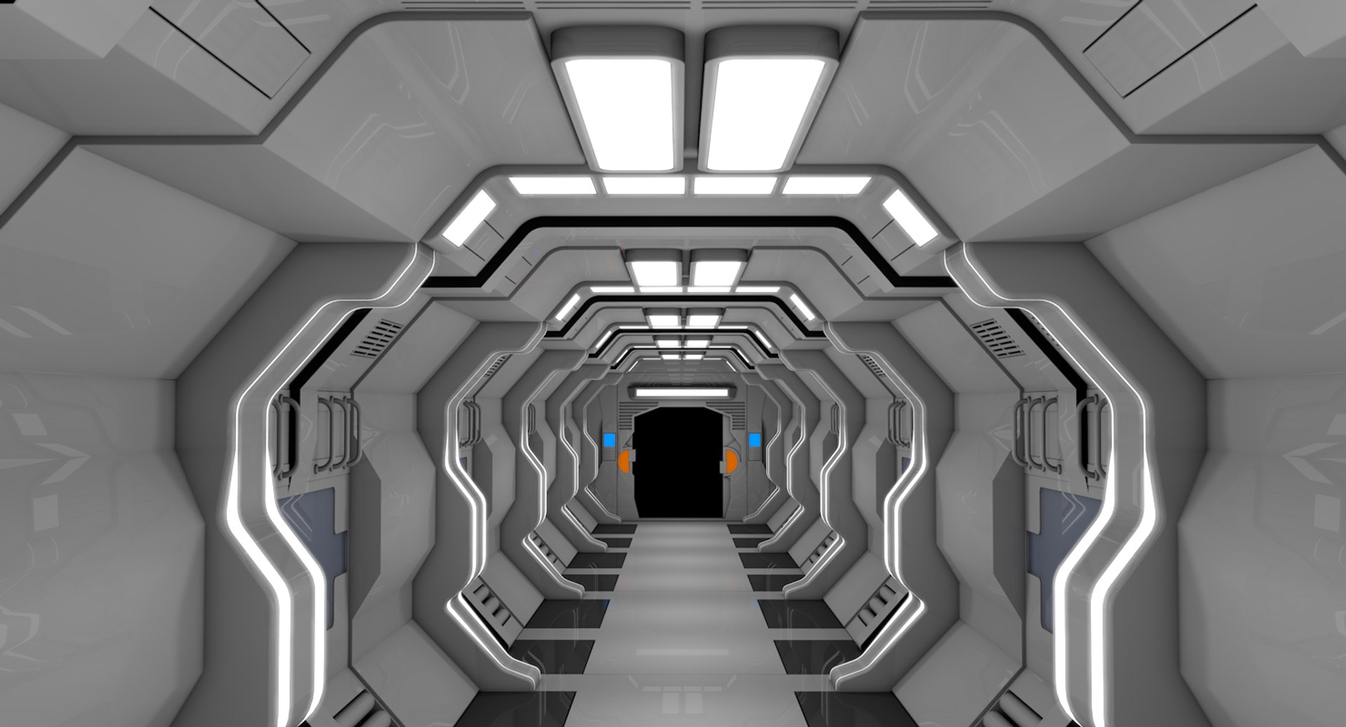 Sci Fi Corridor 3D Model - TurboSquid 1816011