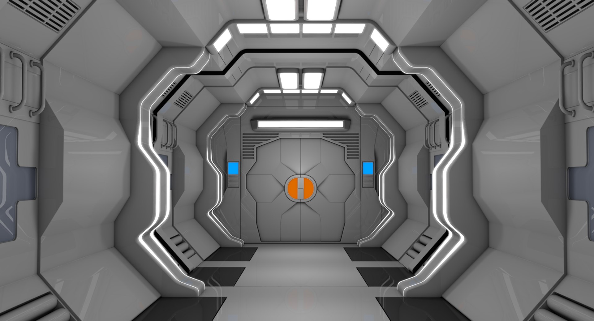 Sci Fi Corridor 3D Model - TurboSquid 1816011