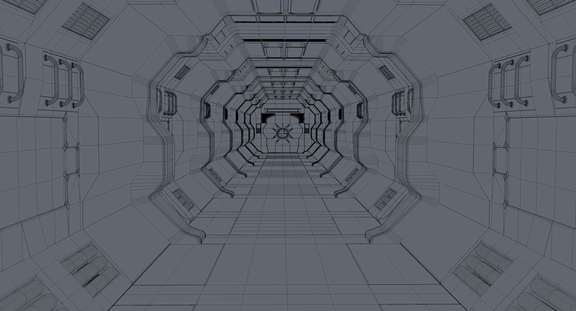 Sci Fi Corridor 3D Model - TurboSquid 1816011