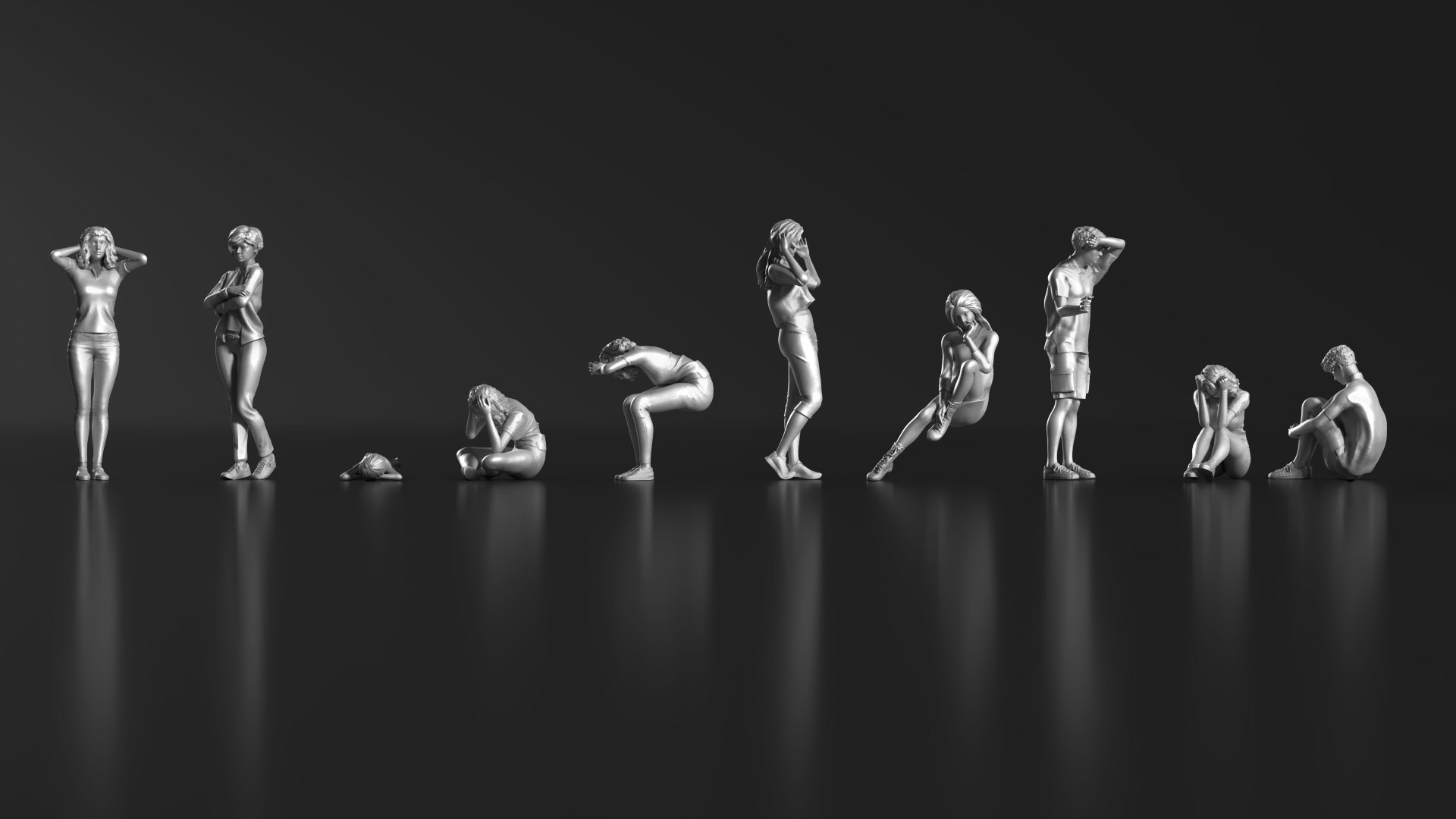 HD People 13 Sad 3D Model - TurboSquid 2103676
