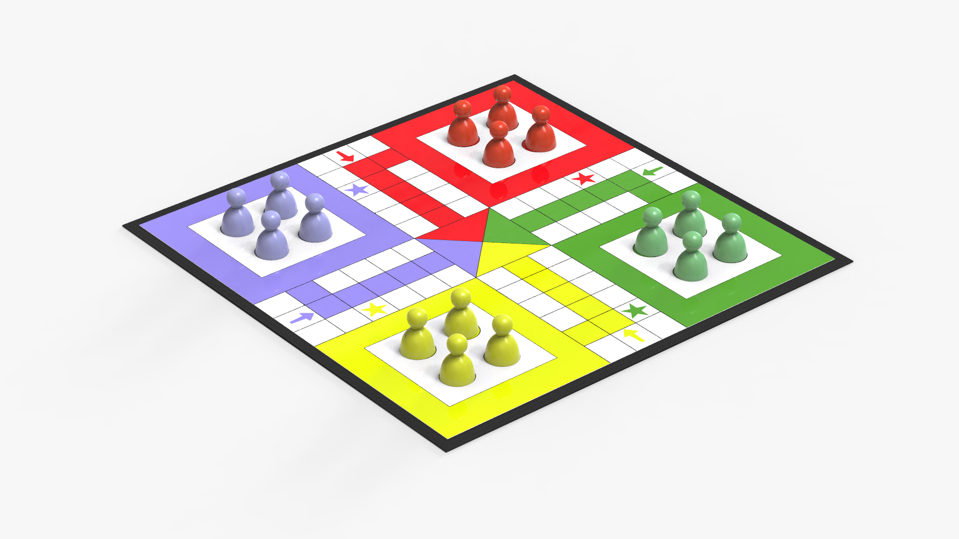 3D model Ludo - Board Game VR / AR / low-poly