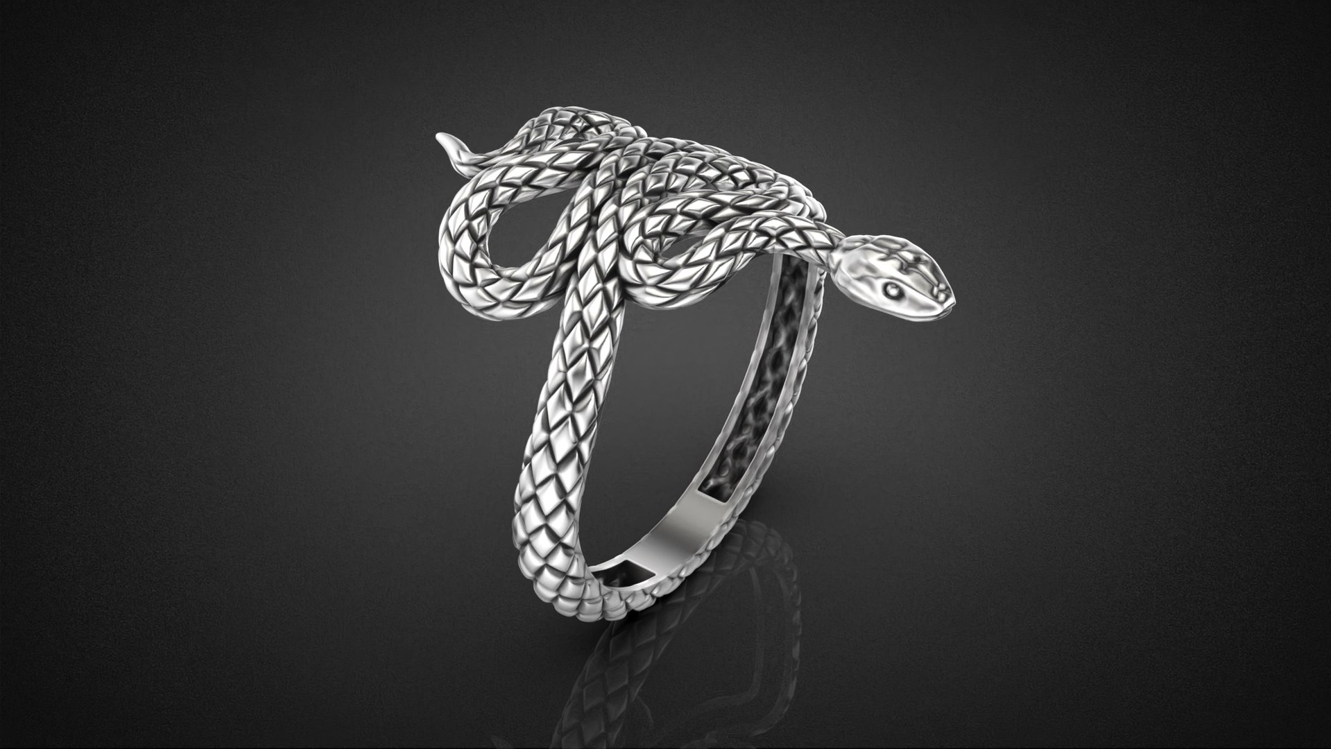 3D High Jewelry Snake Ring 2025 R44 16-20 Sizes 3D Print Model 3D Print ...