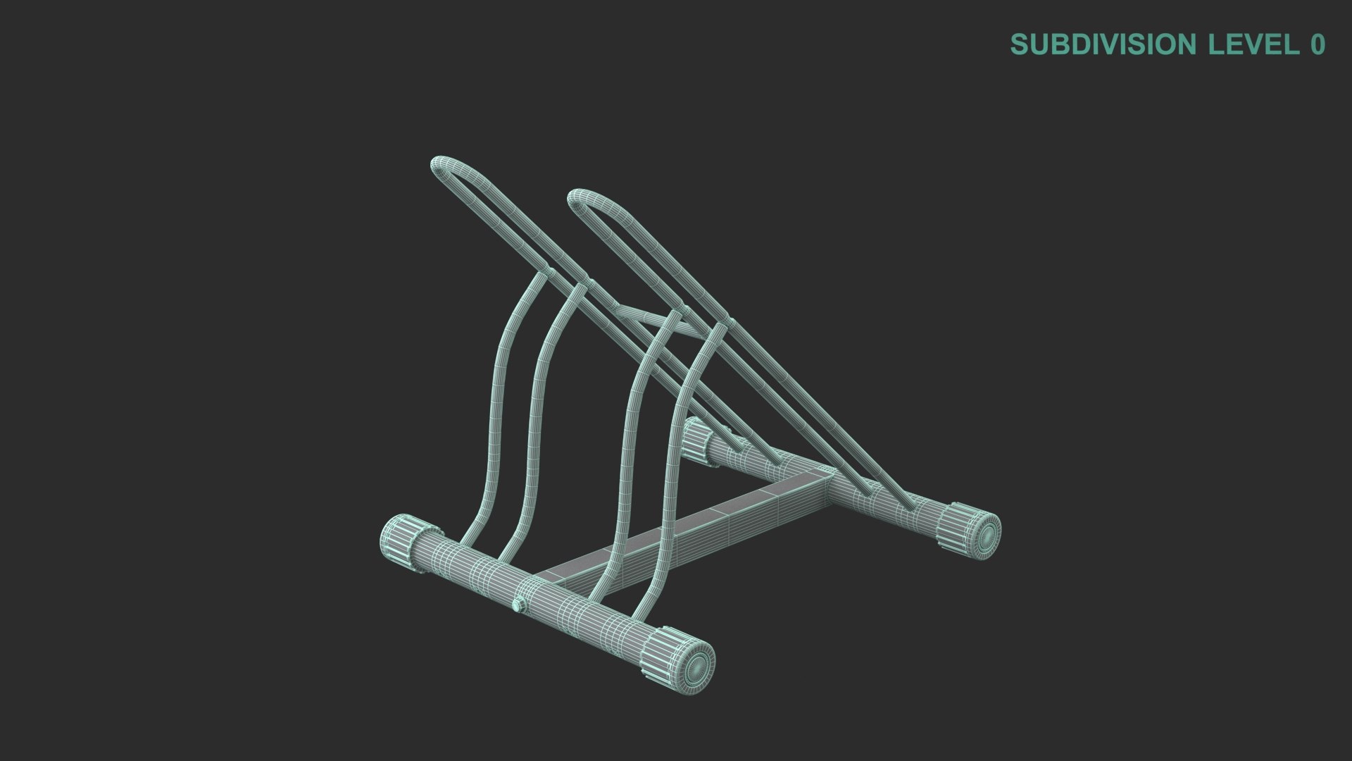 3D model Bicycle Rack https://p.turbosquid.com/ts-thumb/bp/2SdhZM/2r/wireframe0009/jpg/1658208081/1920x1080/fit_q87/8dae88208229f244f65c0896b2aaeb888ca35f9a/wireframe0009.jpg