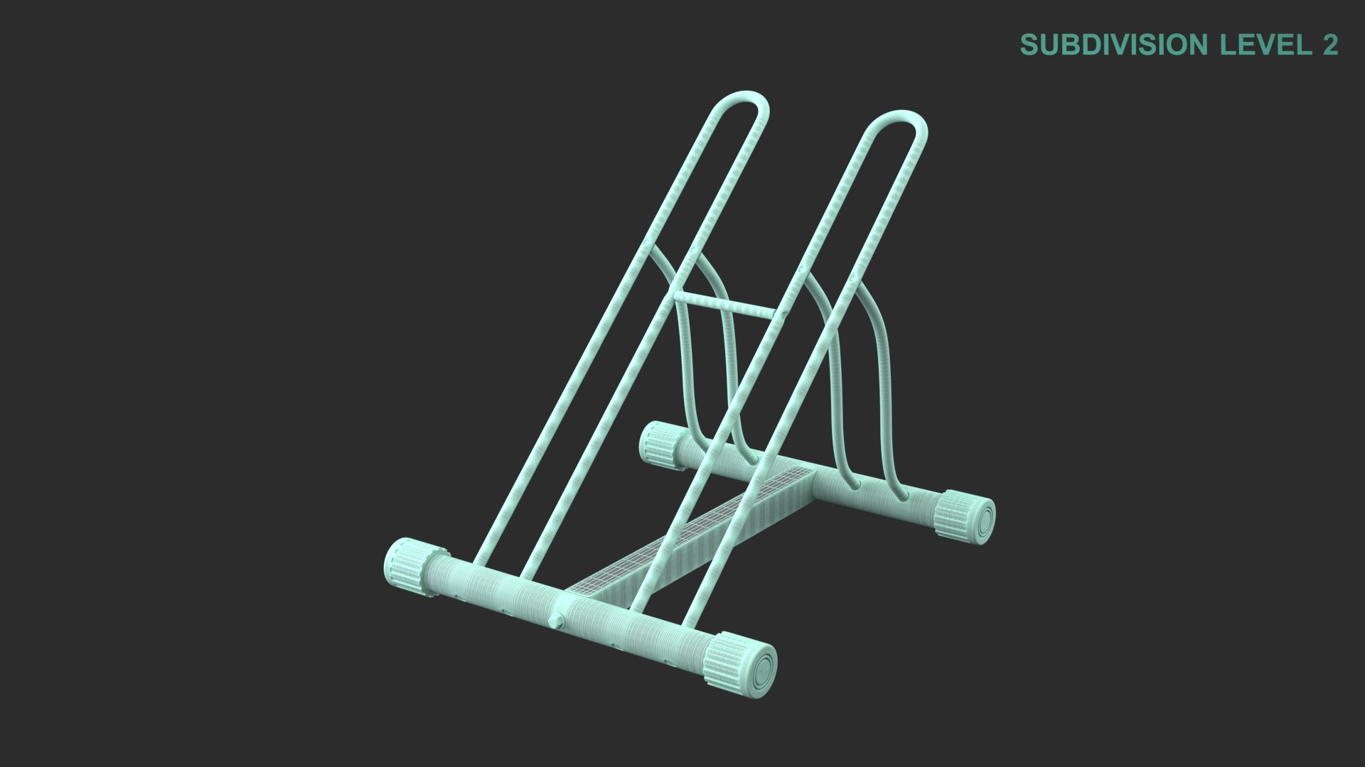 3D model Bicycle Rack https://p.turbosquid.com/ts-thumb/bp/2SdhZM/Iq/wireframe0001/jpg/1658208076/1920x1080/fit_q87/48f7353e8d2bf7b0d59f3b44ece72abf4dfeaa82/wireframe0001.jpg