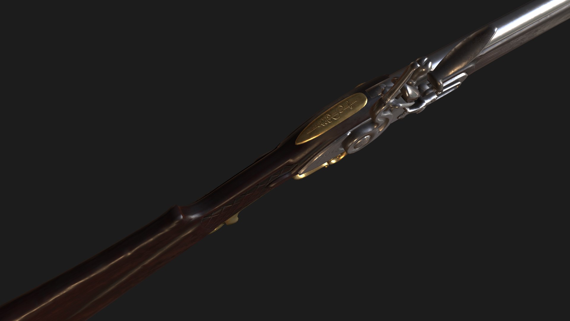 3D brown flintlock musket https://p.turbosquid.com/ts-thumb/bp/3zzmVS/dOsLzhou/screenshot007/png/1514092627/1920x1080/fit_q87/856170c77dc441fe2d6163d7e52573dd59ffda76/screenshot007.jpg