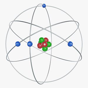 Atom Nuclear Model - Rutherford 3D model