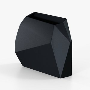 Black Vase Origami Small 3D