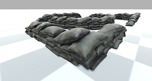 Military Sandbags 01 3D