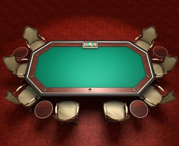 poker table 3d model