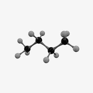 3D Butane Molecule