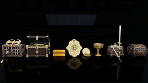 Royal Treasure Loot Pack Game Ready 3D model