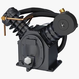 3d twin cylinder air compressor model
