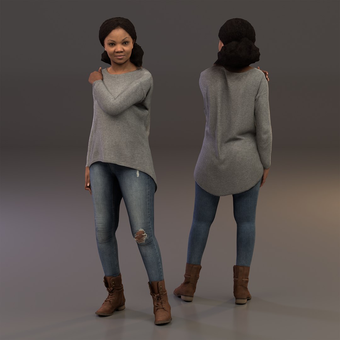 3D Rigged Woman Character - 3D Scanned Figure 0098 - TurboSquid 2410072