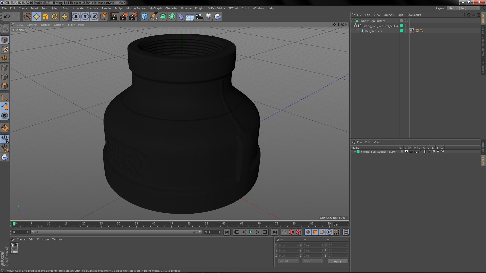 Fitting Bell Reducer SS304 3D - TurboSquid 1942198