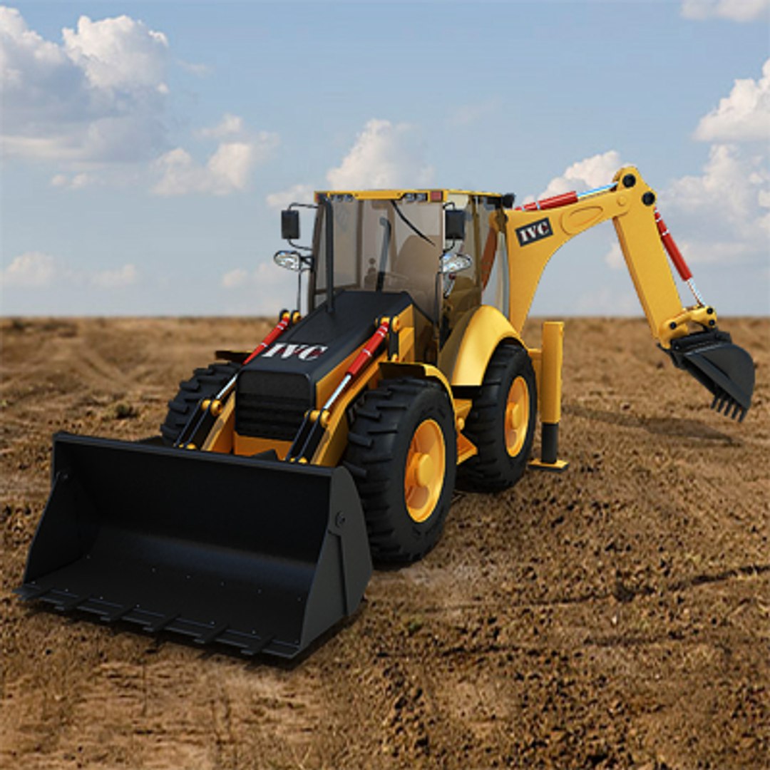 3d Model Backhoe Loader Industrial Vehicles