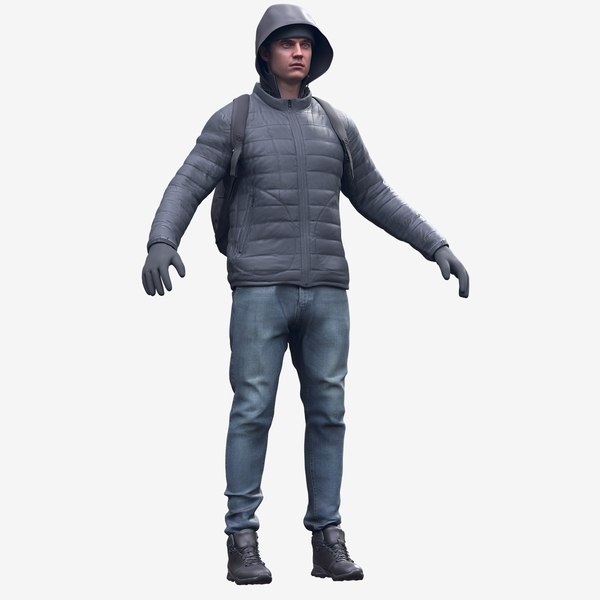 Man in Winter Outfit model