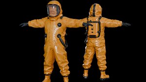 Hazmat Suit Orange - Rigged