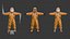Hazmat Suit Orange - Rigged