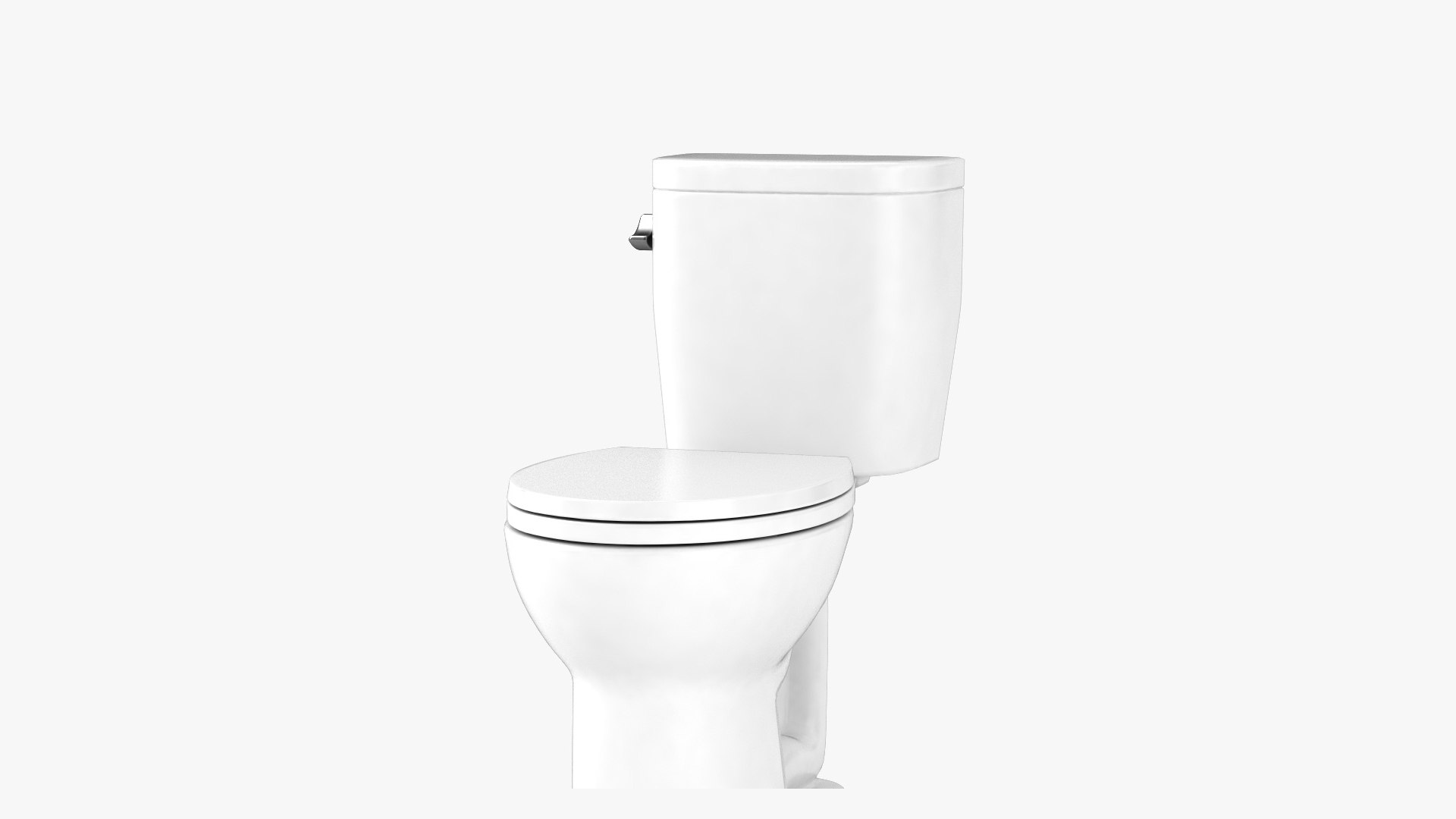 Toto Entrada Close Coupled Elongated Two Piece toilet model TurboSquid 2078726
