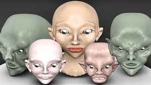 heads 3d model