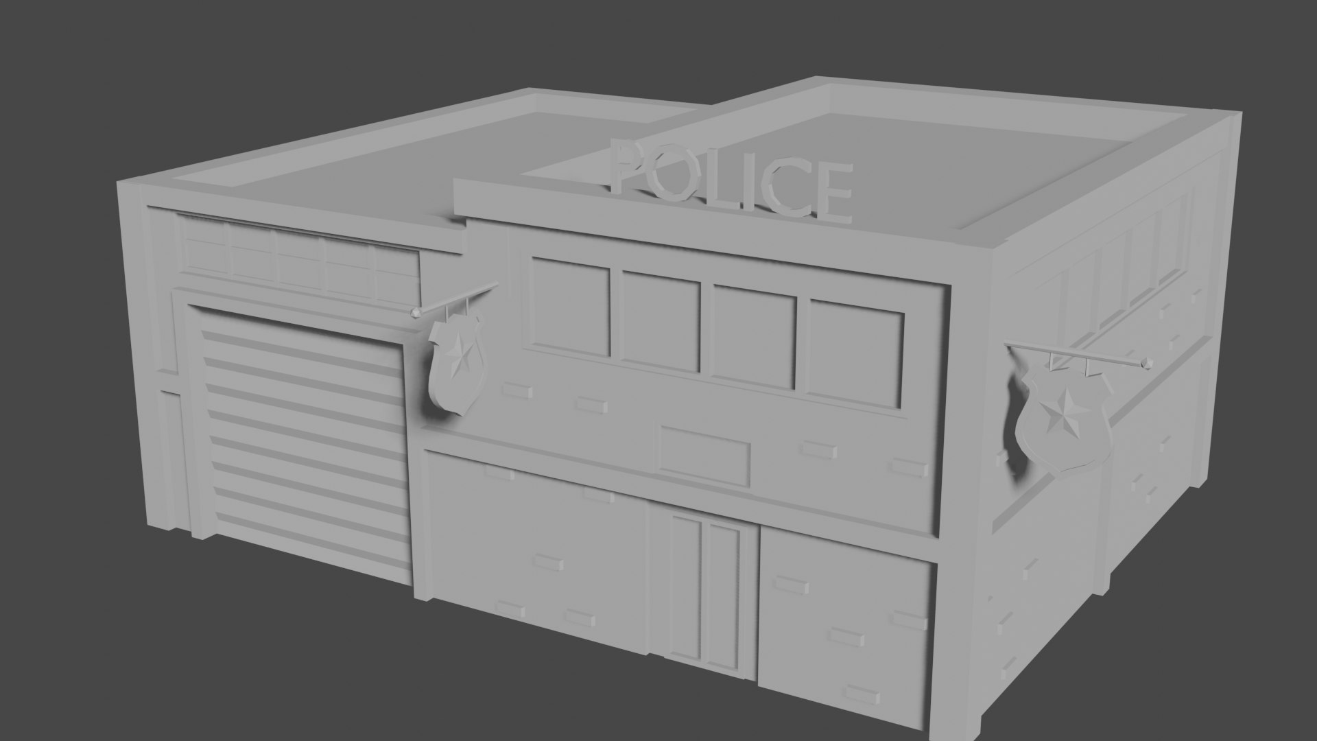 Police Building Isometric 3D - TurboSquid 1646731