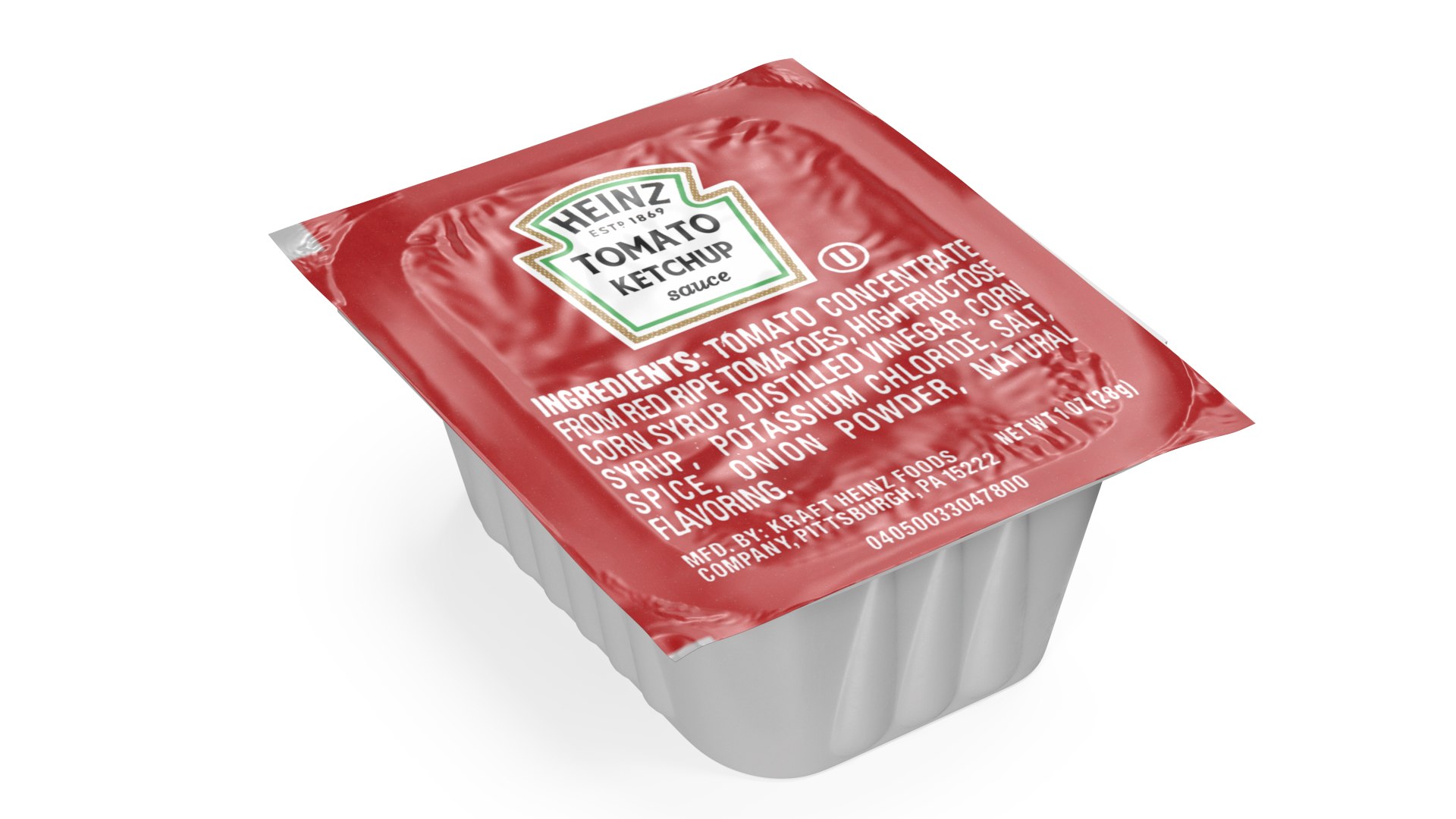Tomato Ketchup Sauce Portion Cup Heinz 3D model preview