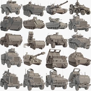 American Wheeled And Tracked Military Vehicles 20 in 1 UVW Only