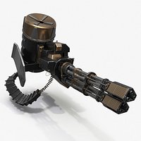 Heavy Twin Rotary Autocannon Sci-Fi