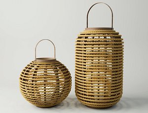 bamboo jute lanterns model