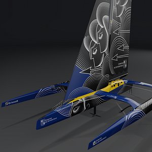 Gitana 18 Ultim class trimarans 32 23 3D Model Maxi Edmond de Rothschild