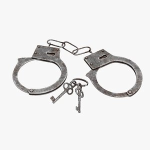 Handcuffs with Keys Used 3D model