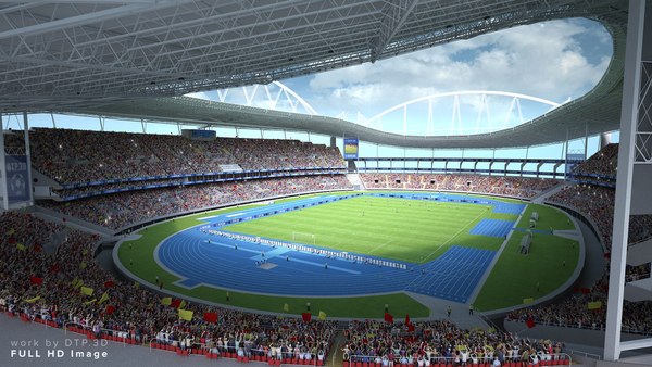 soccer olympic stadium 3d model