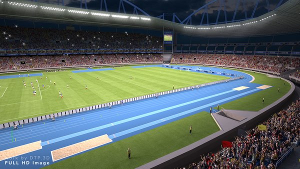 soccer olympic stadium 3d model