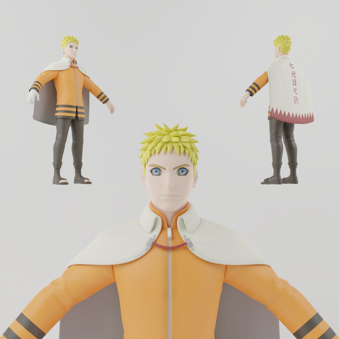 Naruto Hokage lowpoly RIgged model - TurboSquid 2034514