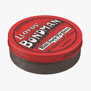 vintage tobacco tin 03 3d model