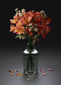 vase bouquet flower 3D model