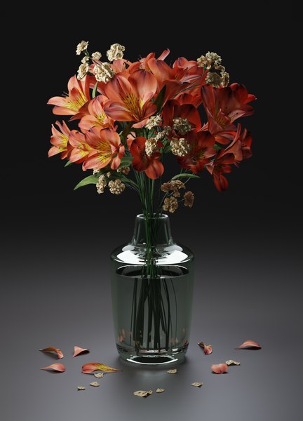 Magic 3D Plantes Vertes Vibrantes Bouquet de Fleurs Vases Grille