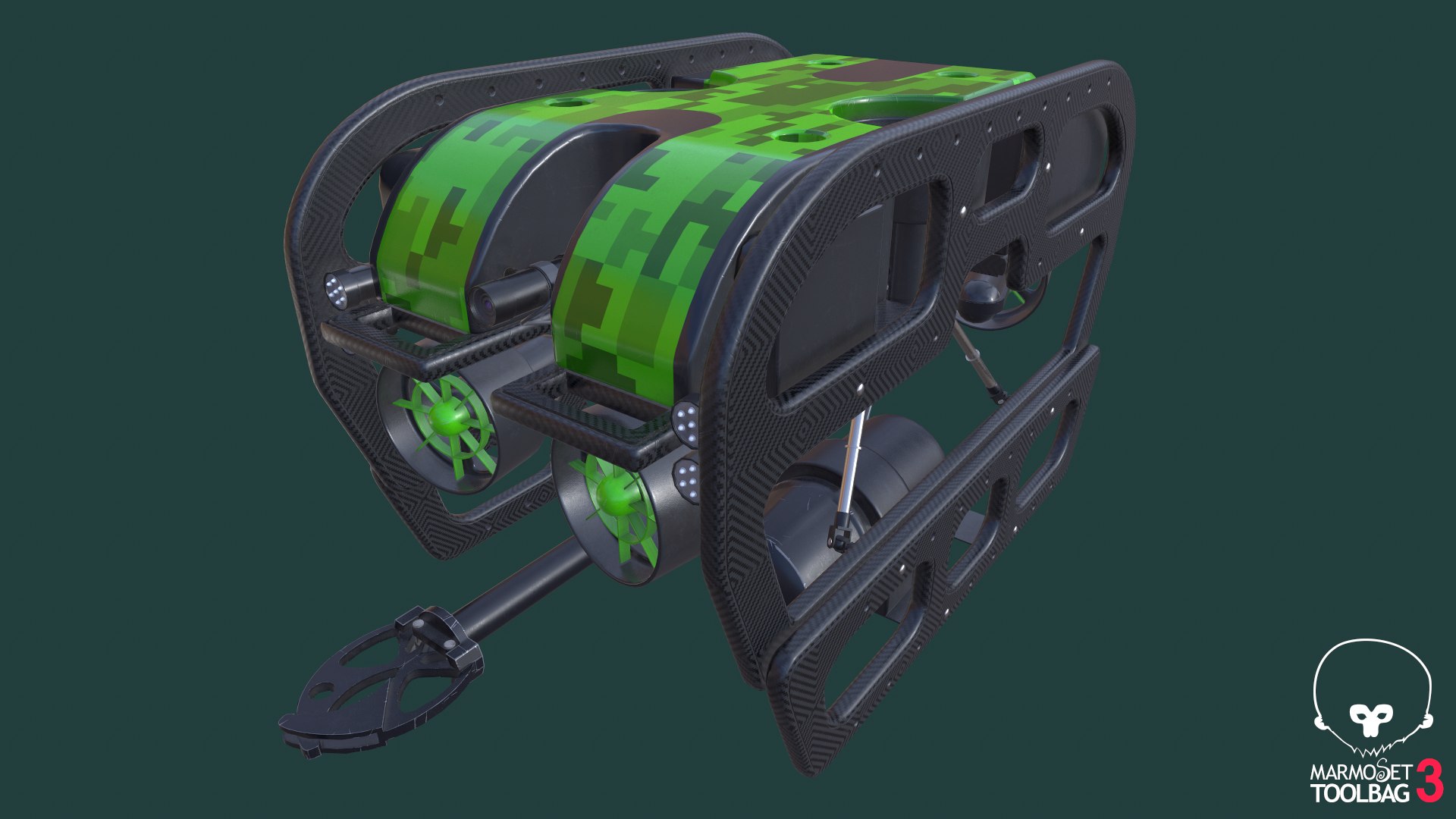 3d Submarine Rov Model