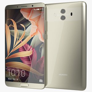3D model realistic huawei mate 10