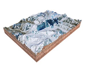 Jengish Chokusu Mountain China 3D model